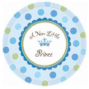 New Little Prince BOY Baby Shower Party Deluxe Set 8  