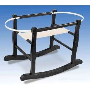    Jolly Jumper Deluxe Rocking Moses Basket Stand   Black Baby
