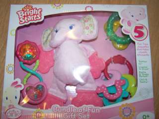 Bright Starts Baby Gift Set Elephant Teether Rattle Lot  