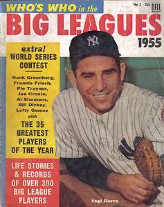 1955, Whos Who in the Big Leagues Baseball,magazine,Yogi Berra,New 
