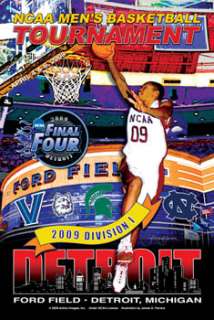 NCAA Final Four Detroit 2009 Official 4 LOGOS Poster  