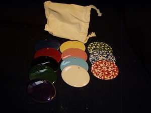 Henn Pottery SET 12 Sponge & Jewel Basket Tags Swatches  