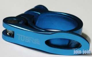 TUBRO QUICK RELEASE BIKE SEATPOST CLAMP 34.9mm BLUE  