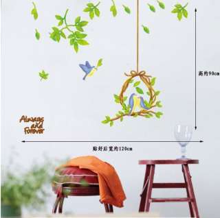 Flower Bird Cage DIY Art Decor Vinyl Wall Paper Sticker Decal 222 