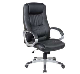   Synthetic PU Leather Office Computer Executive Chair   Black  