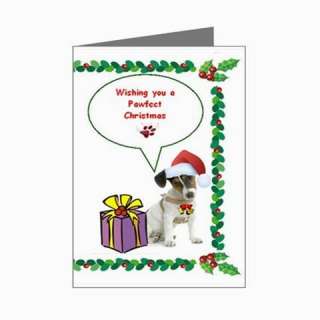 JACK RUSSELL DOG PUPPIES UNIQUE PICTURE GIFT CHRISTMAS XMAS GREETING 