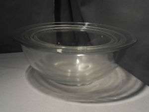 Vintage Pyrex Set of 3 Clear Glass Mixing Bowls  