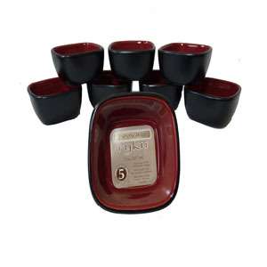   /Red 7 oz. Ryku Ramekins Stoneware Oven Safe Bowls Corningware  