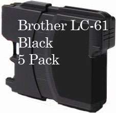 5PK LC61 BK INK FOR BROTHER MFC295CN MFC J220 J265W 270  