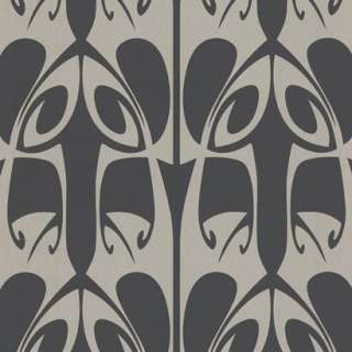 Hula Wallpaper by Barbara Hulanicki   Black.Opens in a new window