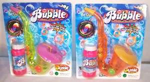 SAXOPHONE BUBBLE MACHINE novelty blowing LIGHTUP toy  