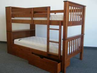TWIN BOOKCASE BUNK BEDS + DRAWERS ESPRESSO bunkbeds bed 798304035957 