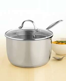   Chefs Classic Stainless Steel Covered Cook and Pour Saucepan, 2 Qt