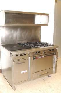 Garland Heavy Duty 4 Burner Gas Range with Hot Plate & Convection Oven 