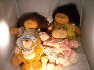 Lot of 4 Cabbage Patch Dolls Bear Xavier Roberts Signed  