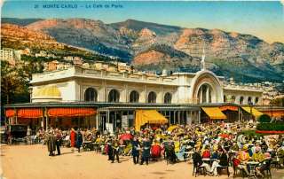 Monaco 1912 Cafe de Paris Outside Seating Postcard  