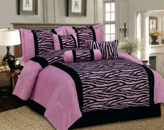   Pink Short fur Comforter Set New Twin Full Queen King Cal K  
