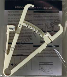 Body Fat Tester Calipers With Manual & Charts