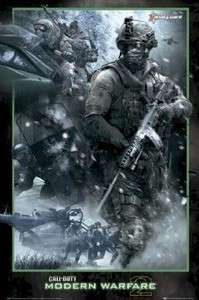 VIDEO GAME POSTER ~ CALL OF DUTY MODERN WARFARE 2 COLLA  