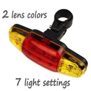 Ultra Visible Two Color LED Bike Tail Light Flasher   Visible 2500 