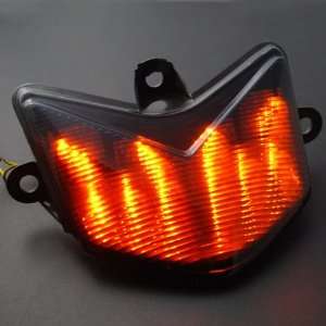 Sport Bike Smoke Lens Brake Stop Tail Light LED Turn Signal Integrated 