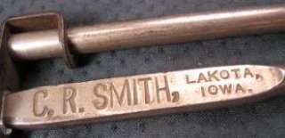 Antiqu 1907 CR Smith Lakota Iowa Advertising Can Opener  