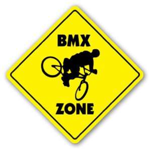  BMX ZONE  Sign  signs bike frame helmet cranks sticker 