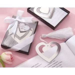  Love Story Silver Finish Heart Shaped Bookmark with 