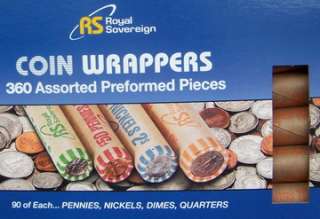New 360 COIN WRAPPERS Pre Formed Paper for Machine Wrap  