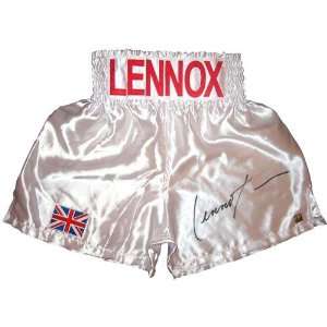  Lennox Lewis Signed Boxing Trunks   Autographed Boxing 