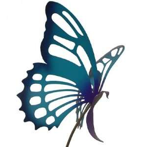   Butterfly Garden Sculpture/Stake   Purple/Blue Patio, Lawn & Garden