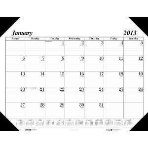   Calendar, 12 Month January 2013 to December 2013, Black Corners