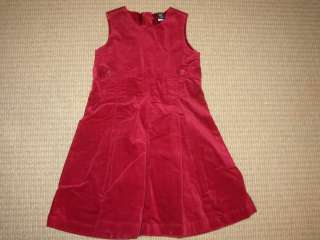 Gap Toddler Girl Dress 4 4T Red Christmas Velvet Velour  