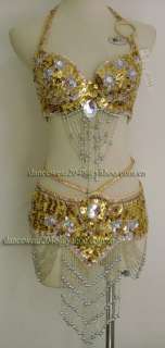 Brand New on sale Belly Dance costume set bra belt 38B 95cm 11colors 