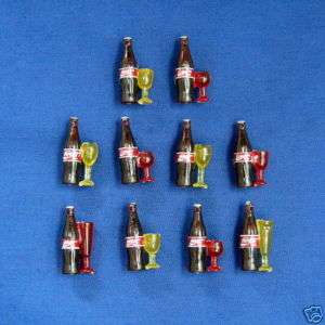 10 COCA COLA BOTTLE WITH GLASS FRIDGE MAGNETS   S11A  