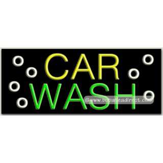 Car Wash Neon Sign (13H x 32L x 3D)  Grocery & Gourmet 
