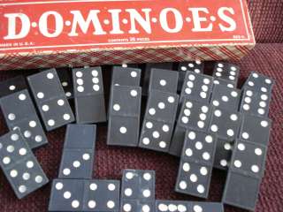   Domino set of 28 Hal Sam made in USA collectible games toys  