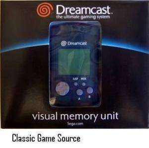 OFFICIAL ORIGINAL SEGA DREAMCAST BLUE VISUAL LCD MEMORY UNIT CARD VMU 