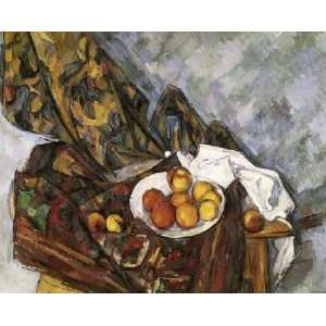  Still Life with Floral Curtain by Paul Cezanne. Size 22.00 