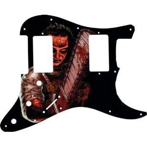 Chainsaw Man Graphical Strat HH 11 Hole Pickguard Musical 