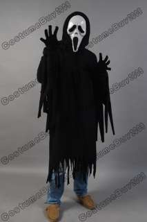 Detail Scream Ghost Face Killer Black Robe Mask Costume, made off 