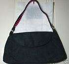 Handbag, Victorias Secret Soft Black Fabric with Black & Pink 