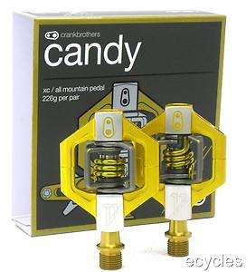 Crank Brothers Candy 11 Gold   Mountain Bike Pedals   NEW 641300114907 