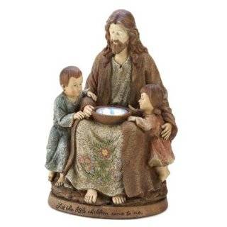 Jesus And Children Solar Light Home Garden Decor Statue