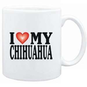  Mug White  I LOVE Chihuahua  Dogs