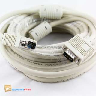 30Ft VGA/SVGA HDB15 Male to HDB15 Male Extension Cable  
