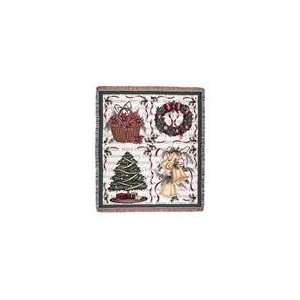 Christmas Decorations Holiday Tapestry Throw Blanket 50 x 60  