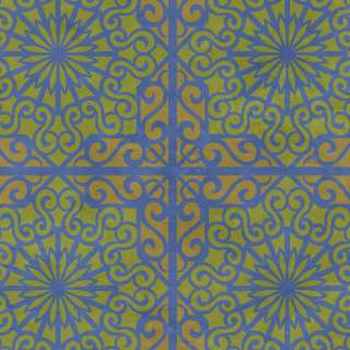 Moroccan Tile Stencil Paint a Large Floor Design 0155A  