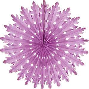 19 Lilac Purple Paper Sunburst Hanging Party Decor  