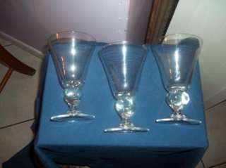 Wine Martini Dessert Goblets Bar Glasses Clear 3 in set  